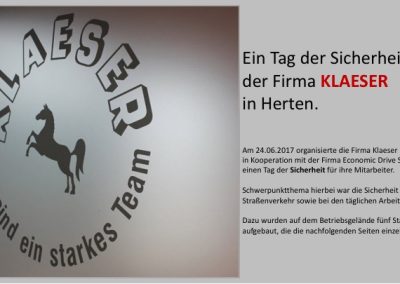 Folie über das Logo der Firma Klaeser